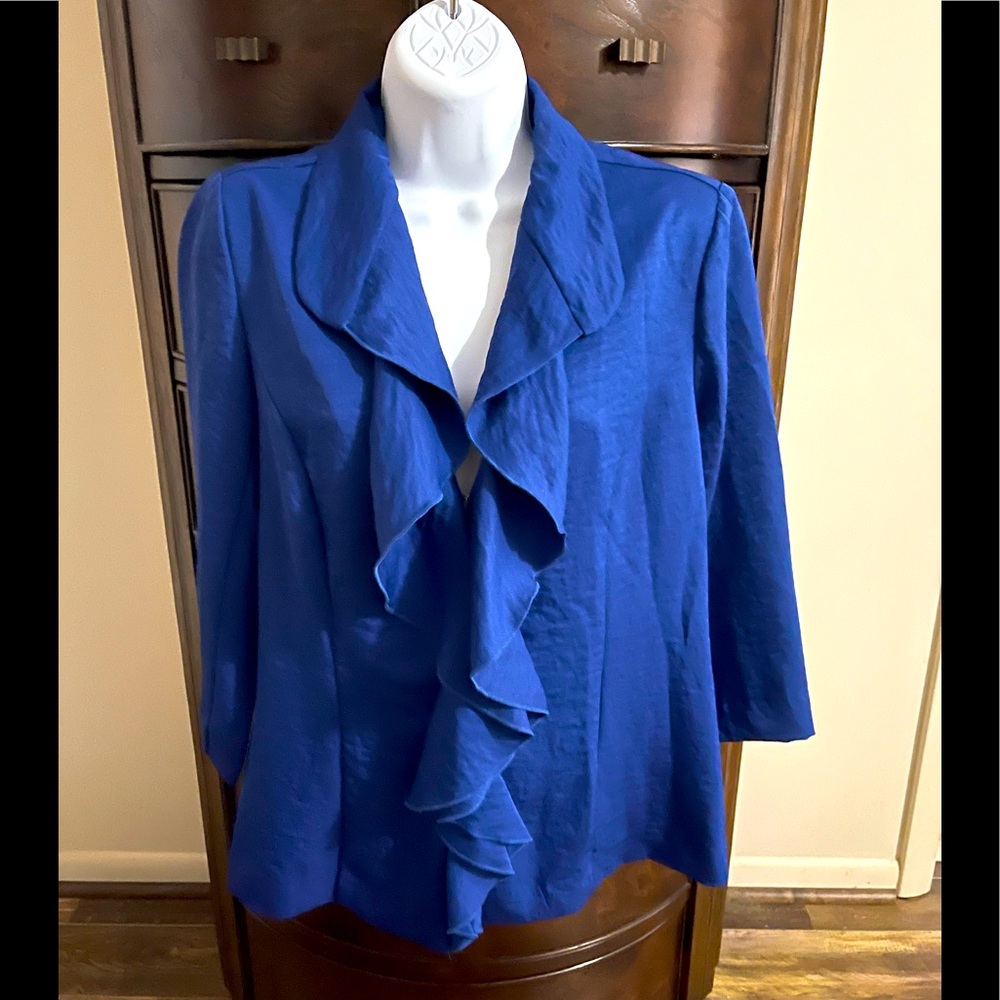NWT 89th & Madison Blue Jacket with Tie Sz M